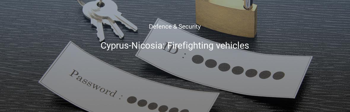 Cyprus-Nicosia: Firefighting vehicles