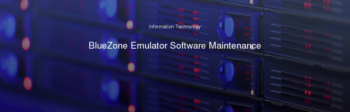 BlueZone Emulator Software Maintenance