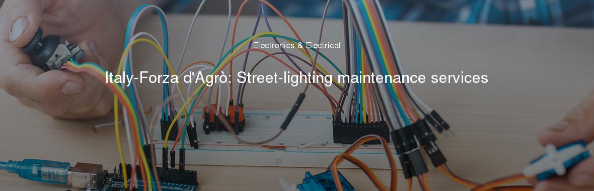 Italy-Forza d'Agrò: Street-lighting maintenance services