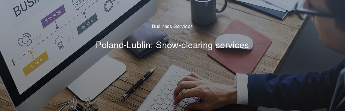 Poland-Lublin: Snow-clearing services
