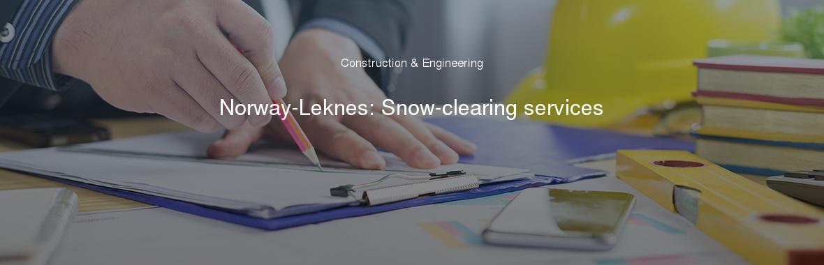 Norway-Leknes: Snow-clearing services