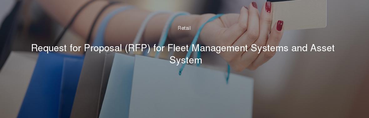 Request for Proposal (RFP) for Fleet Management Systems and Asset System