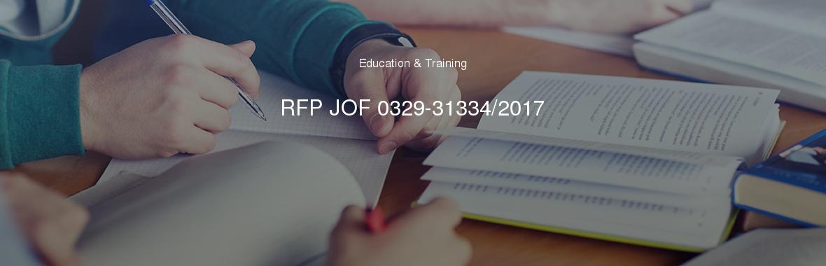 RFP JOF 0329-31334/2017