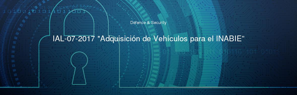 IAL-07-2017 "Adquisición de Vehículos para el INABIE”