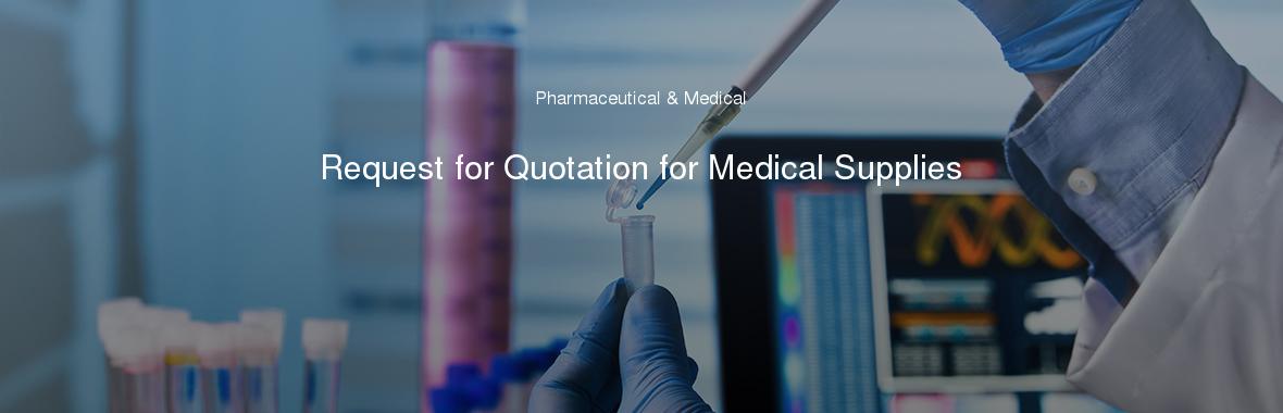 Request for Quotation for Medical Supplies