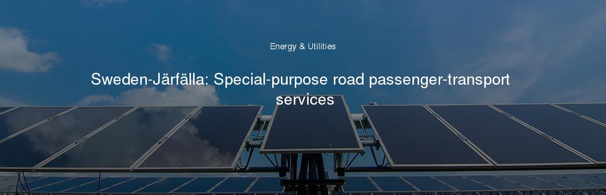 Sweden-Järfälla: Special-purpose road passenger-transport services