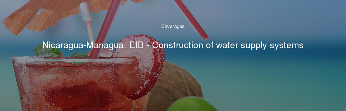 Nicaragua-Managua: EIB - Construction of water supply systems