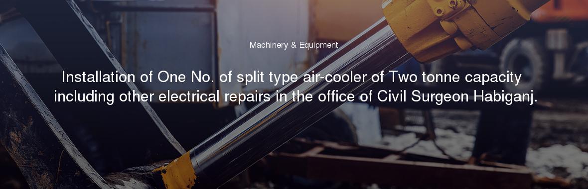Installation of One No. of split type air-cooler of Two tonne capacity including other electrical repairs in the office of Civil Surgeon Habiganj.