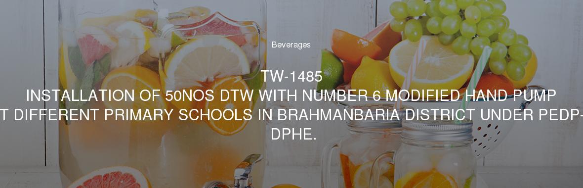 TW-1485
	INSTALLATION OF 50NOS DTW WITH NUMBER 6 MODIFIED HAND PUMP AT DIFFERENT PRIMARY SCHOOLS IN BRAHMANBARIA DISTRICT UNDER PEDP-3 DPHE.