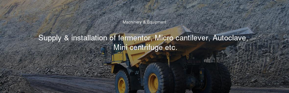 Supply & installation of fermentor, Micro cantilever, Autoclave, Mini centrifuge etc.