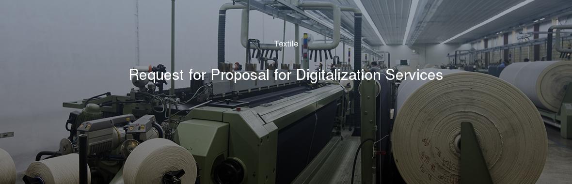 Request for Proposal for Digitalization Services