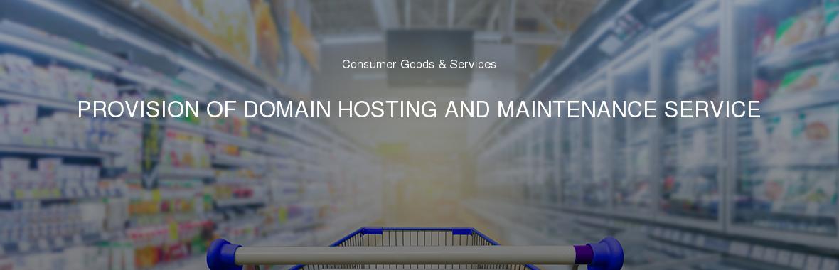 PROVISION OF DOMAIN HOSTING AND MAINTENANCE SERVICE