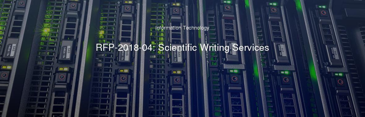 RFP-2018-04: Scientific Writing Services