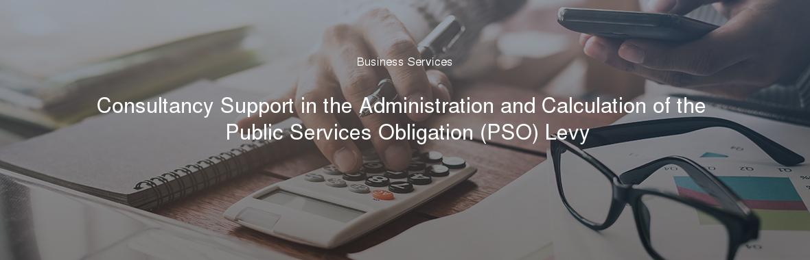 Consultancy Support in the Administration and Calculation of the Public Services Obligation (PSO) Levy