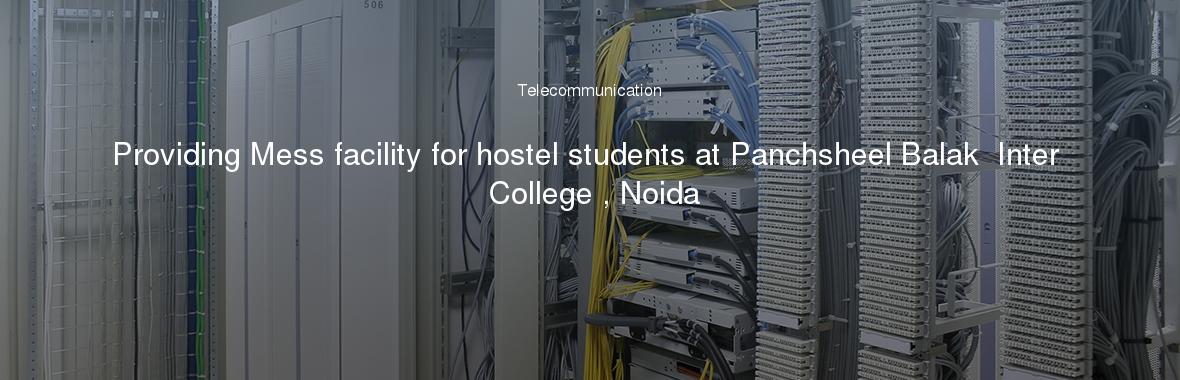 Providing Mess facility for hostel students at Panchsheel Balak  Inter College , Noida