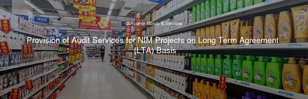Provision of Audit Services for NIM Projects on Long Term Agreement (LTA) Basis