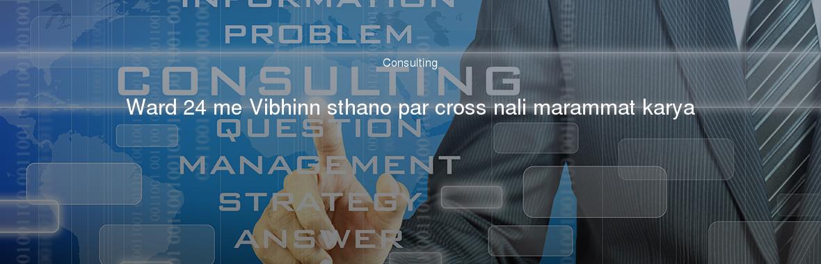 Ward 24 me Vibhinn sthano par cross nali marammat karya