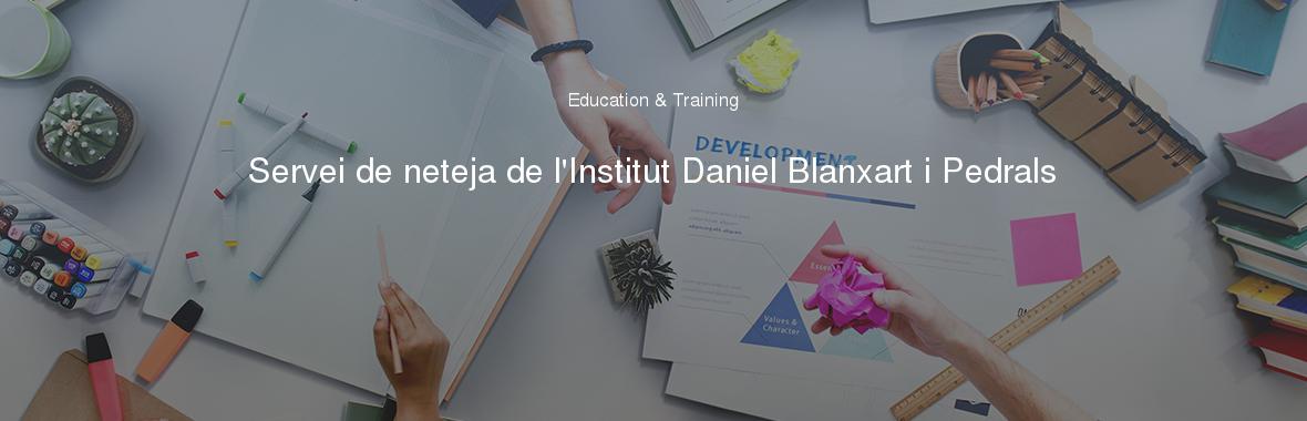 Servei de neteja de l'Institut Daniel Blanxart i Pedrals