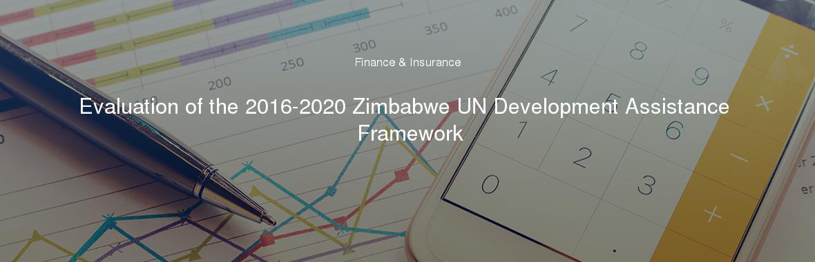 Evaluation of the 2016-2020 Zimbabwe UN Development Assistance Framework