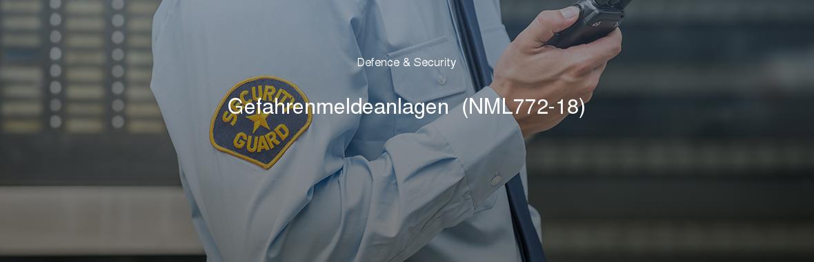 Gefahrenmeldeanlagen  (NML772-18)