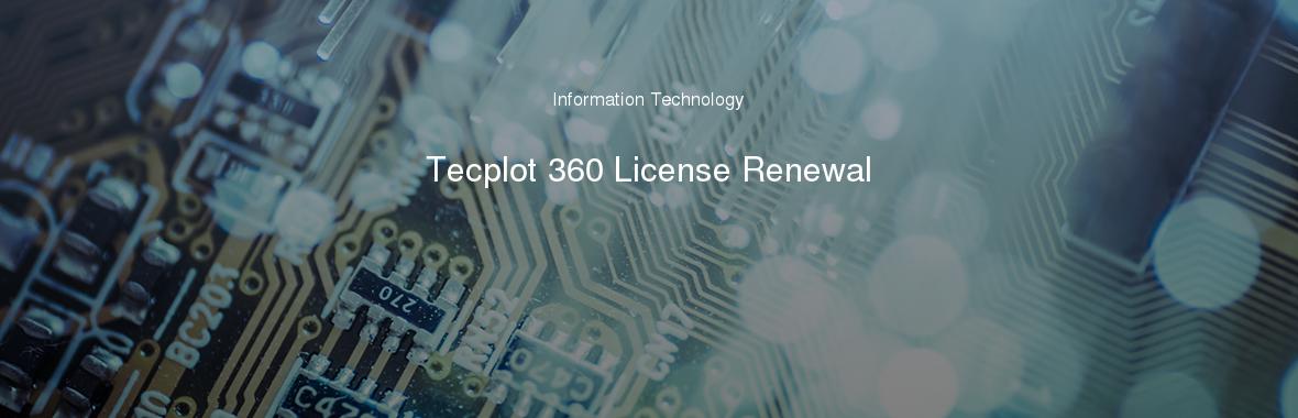 Tecplot 360 License Renewal