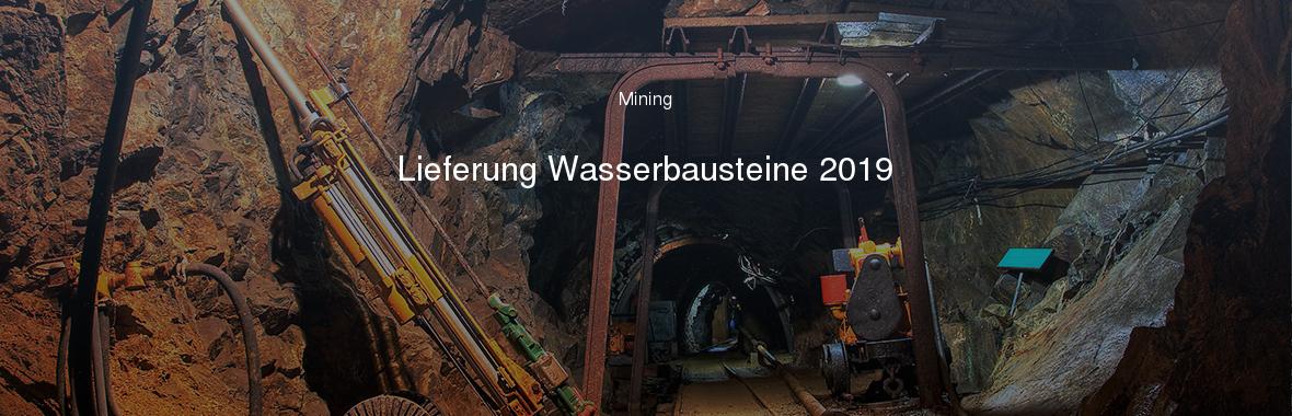 Lieferung Wasserbausteine 2019