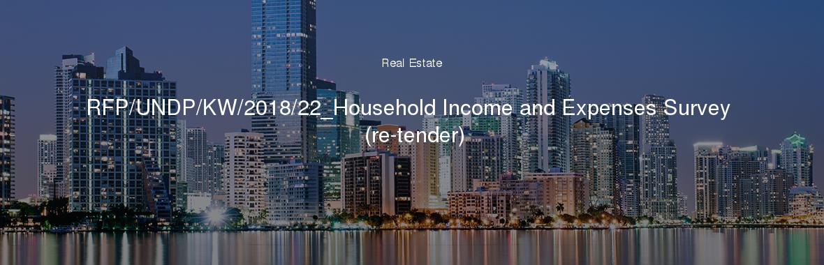 RFP/UNDP/KW/2018/22_Household Income and Expenses Survey (re-tender)