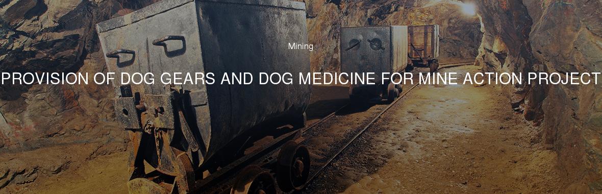 PROVISION OF DOG GEARS AND DOG MEDICINE FOR MINE ACTION PROJECT