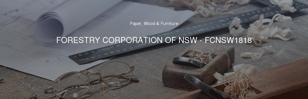 FORESTRY CORPORATION OF NSW - FCNSW1818