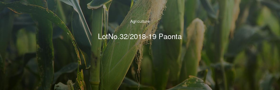 LotNo.32/2018-19 Paonta