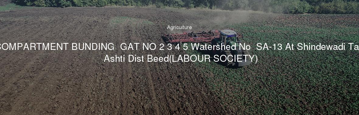 COMPARTMENT BUNDING  GAT NO 2 3 4 5 Watershed No  SA-13 At Shindewadi Tal Ashti Dist Beed(LABOUR SOCIETY)
